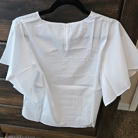 Harshman Los Angelos Elegant White Women's Top - Picture 5 of 5